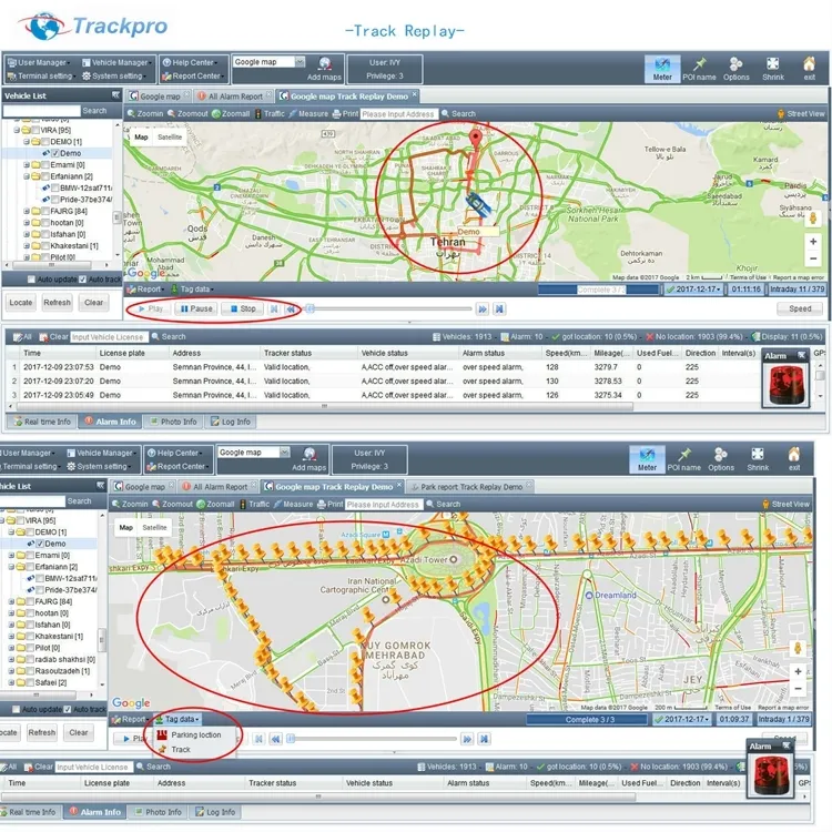 Automobil Verwenden Sie GPS-FAHRZEUG-TRACKING-SOFTWARE durch Tracking-Gerät IMEI-Nummer