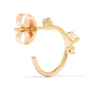 Pendientes de aro huggie para <span class=keywords><strong>mujer</strong></span>, joyería de <span class=keywords><strong>oro</strong></span> y plata de <span class=keywords><strong>18</strong></span> quilates, Gemnel - Product Image 6