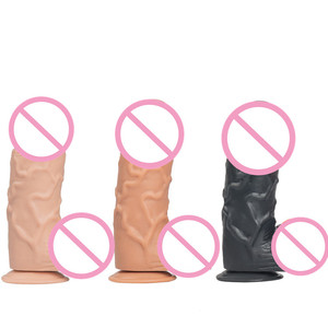 Dildo silikon besar lembut cangkir isap realistis <span class=keywords><strong>Penis</strong></span> buatan Pria untuk wanita - Product Image 3