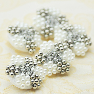 Fashion Handmade Decorative T-shirt Beaded <strong>Button</strong> WBKA-004