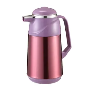 Huaxing Rvs Roze Kleur Thermoskan Met Glas Refill Houden Warme En Koude Geïsoleerde Koffie Thermos 8360