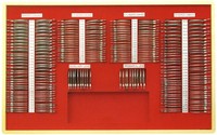 Ensemble de lentilles d'essai ophtalmiques chinoises avec monture, 266 pièces, monture en métal avec étui en cuir et aluminium BL-4302