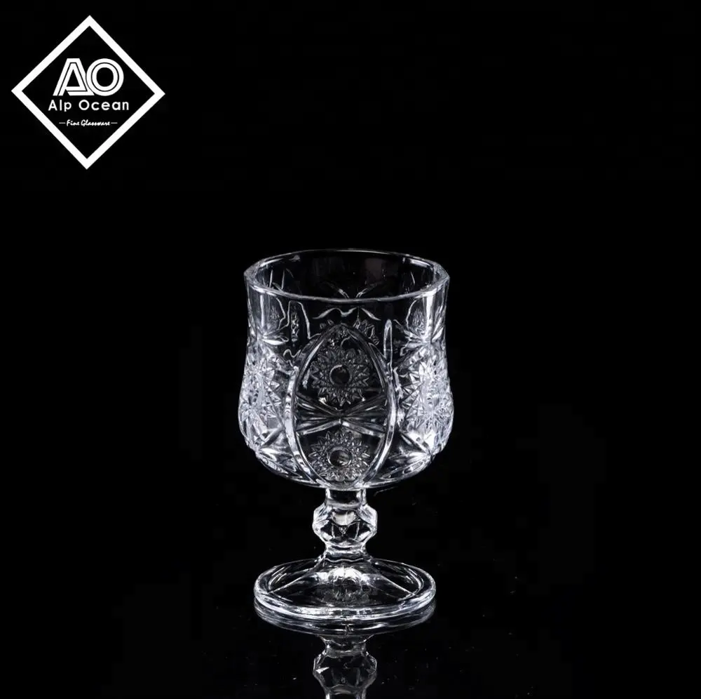 50 Ml Mini Kaca Goblet, Machinemade Shot Kaca, Grosir Minum Kaca dari Ao Barang Pecah Belah