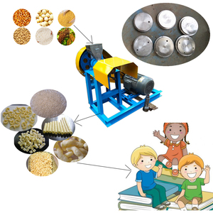 Extrusora de hojaldre de tornillo de maíz pequeño/máquina para fabricar alimentos de harina de trigo inflada/máquina extrusora de polvo de soja de popper de arroz - Product Image 4