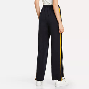 <span class=keywords><strong>Pantaloni</strong></span> a Gamba Larga con <span class=keywords><strong>Bottoni</strong></span> a Pressione e Strisce <span class=keywords><strong>Laterali</strong></span>, <span class=keywords><strong>Pantaloni</strong></span> Larghi da Donna con Coulisse in Vita - Product Image 2