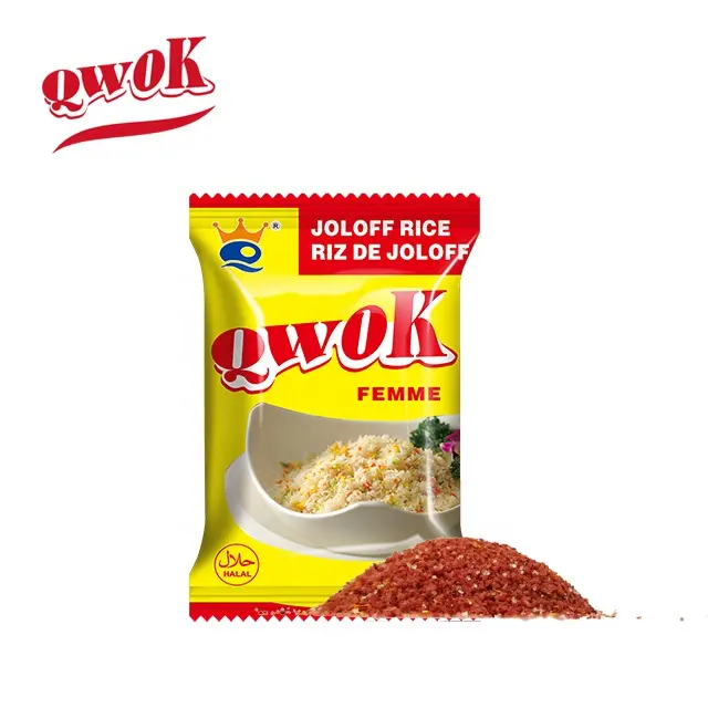 Qwok 믹스 조미료 10g Halal Joloff Riz de Joloff Bouillon Powder OEM 서비스