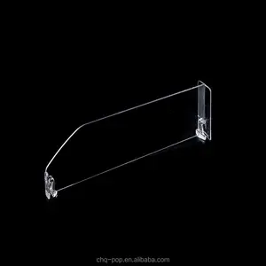 Supermarket retail clear plastic shelf dividers/stand shelf divider