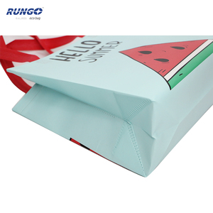 <span class=keywords><strong>Rungo</strong></span>, bolso de mano reutilizable de verano para sandía, logotipo personalizado, ultrasónico, no tejido, Material PP, bolsa de compras para supermercado - Product Image 4