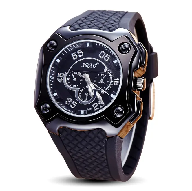 Silicone Quartz Sports Watches Military G style Analog Outdoor 10M square Waterproof Dual Time Digital Men smael watch