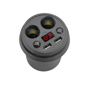 Moins cher que Moins Cher Double Chargeur De Voiture Cigarette Prise Allume avec LED affichage <span class=keywords><strong>Aibaba</strong></span> com - Product Image 3