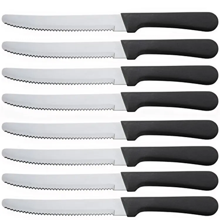 Top Seller Round Tip 5 Inch Blade Steak Knife mit Plastic Handle