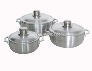 Aluminio caldero con cubierta de Aluminio acabado satinado interior y acabado satinado fuera de aluminio caldero - Product Image 1