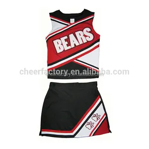 Design Cheerleading Uniforms 2017 Wholesale New Model Small Quantity Plain Short Sleeve Cheap Sportswear Cheerleading Uniforms