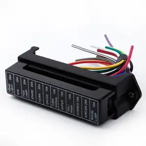 12 طريقة DC 12V فولت فيوز مربع 24V 32V حلبة مقطورة سيارة السيارات فيوز شفرة مربع كتلة حامل ATC ATO 2-المدخلات 12-ouput الأسلاك