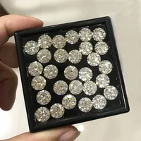 Probador de moissanita suelta, pendientes de diamante de moissanita, redondos, 6,5mm, fabricación 925