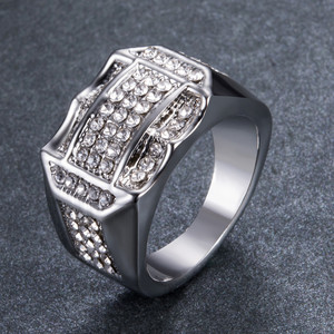 Nhẫn Trang Sức Thời Trang Huilin Cho Nam, Nhẫn Kim Cương Giả Mạ Vàng - Product Image 6