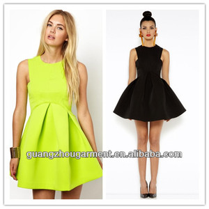 llegada <span class=keywords><strong>el</strong></span> precio de fábrica de la moda de color caramelo de fiesta fiesta de cóctel corto sin mangas sexy vestidos de niñas - Product Image 1