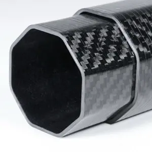 Tubo ottagonale personalizzato in fibra di carbonio tubo speciale CFRP ad alta resistenza tubo ottagonale in fibra di carbonio