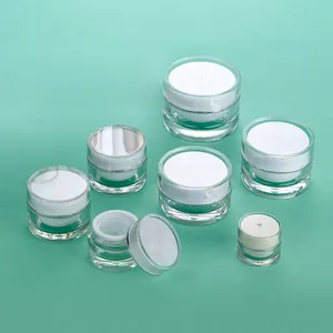 Hengsheng HS-Nhà Máy Nóng Bán Nhựa Acrylic Vòng Rõ Ràng 10G 30G 50G Kem Mỹ Phẩm Jar