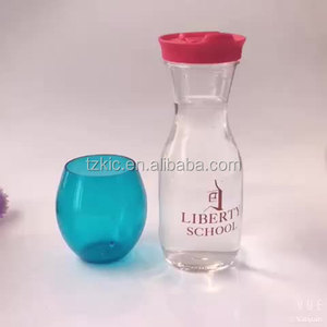 Decantador de Plástico Transparente para <span class=keywords><strong>Vino</strong></span>, Jugo, Agua, con Tapa, para Catering - Product Image 3