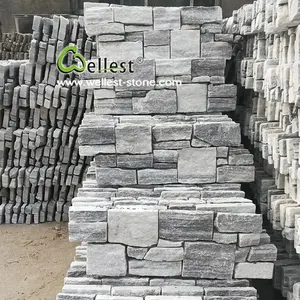 Schöne Unregelmäßige Grau Quarzit Lose Stein für Stützmauer