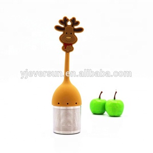 Food Grade Safe Custom Lovely Elk Shape Stainless Steel Silicone Silicon <strong>Tea</strong> Infuser Strainer Filter <strong>Diffuser</strong> - Product Image 2