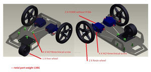 <span class=keywords><strong>arduino</strong></span> 2wd akrilik robot platformu <span class=keywords><strong>2</strong></span> çekişli mobil şase - Product Image 6