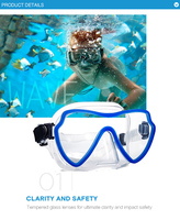 En gros drôle masque de plongée en silicone noir anti-buée adulte étanche plongée masque de natation