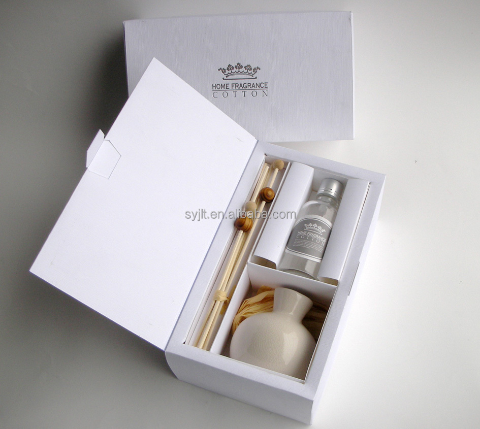 Оптовая продажа, керамический камышовый диффузор, подарочный набор из палочек и свечей