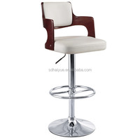 Tabourets de bar de maison de style baroque français de luxe/tabouret de bar en bois sculpté à la main, chaise de bar HY3023H