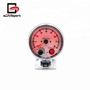 ECARsport 7色80ミリメートルLed Tachometer 0-8000 RPM Gauge Carメーター