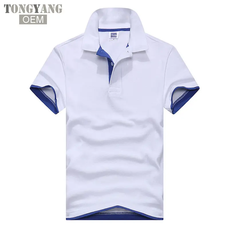 Tongyang Hot Koop Hoge Kwaliteit Katoen Polyester Blend Oem Borduren Custom Polo T Shirt Blanco Heren Polo Shirts