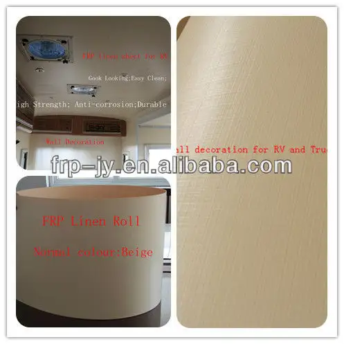 Linen Texture Finish Fiberglass FRP Sheet for RV Inside Wall