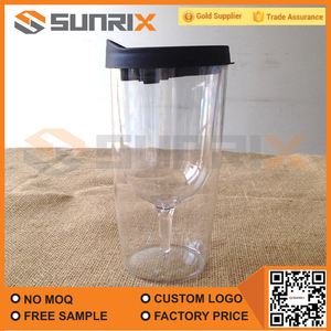 Personnalisé <span class=keywords><strong>250</strong></span> <span class=keywords><strong>ml</strong></span> à <span class=keywords><strong>double</strong></span> <span class=keywords><strong>paroi</strong></span> en plastique <span class=keywords><strong>verre</strong></span> à vin tasses - Product Image 3