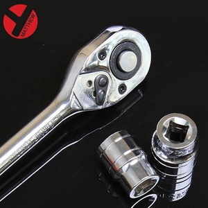 रैचट सॉकेट रंच मीट्रिक सॉकेट त्वरित रिलीज प्रतिवर्ती रैंचट और एक्सटेंशन बार sae मैकेनिक टूल किट - Product Image 5