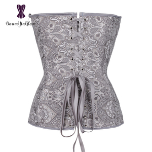 Apricot của phụ nữ ren lên xương cộng với kích thước áo nịt ngực và bustiers sexy Shapewear satin Phục Hưng hàng đầu đám cưới cô dâu korsett - Product Image 6