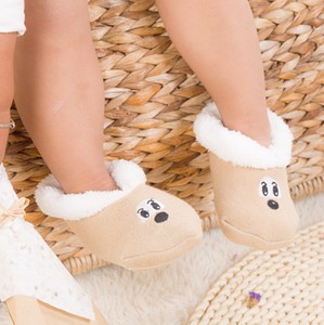 Outono Inverno Novas Crianças Meias Grossa Dos Desenhos Animados Bonito Não-Slip Criança Anti Slip <span class=keywords><strong>Polar</strong></span> Fleece Meias Bebê