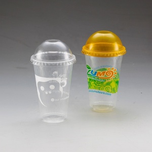 De venta directa de fábrica de mascotas de doble color lata transparente de plástico taza con tapa - Product Image 3