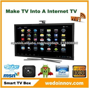 Originario receptor de la TV cámara micrófon para Skype androide 4.2 allwinner A20 dual core 1GB DDR3 decodificador tv digital - Product Image 4