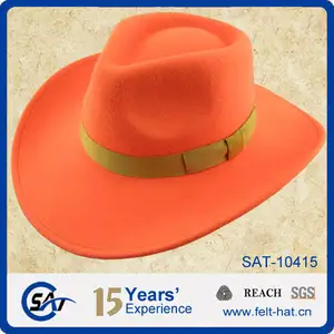 arancione cappelli da cowboy per gli uomini widebrim cappello di cowboy