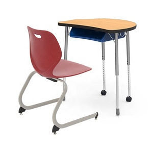 Ensemble Chaise et Bureau Individuel en Métal Durable à <span class=keywords><strong>Prix</strong></span> Compétitif – Design Moderne et Réglable pour Salle à Manger, Bureau et Salon - Product Image 2