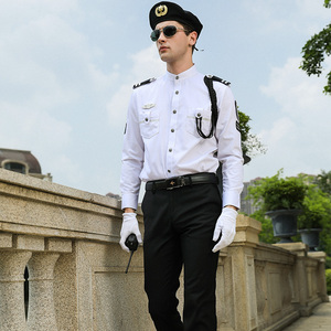 Uniforme Estiva da Uomo per <span class=keywords><strong>Guardie</strong></span> di Sicurezza, Design per Aeroporti, Camicia da Guardia di Sicurezza Bianca - Product Image 2