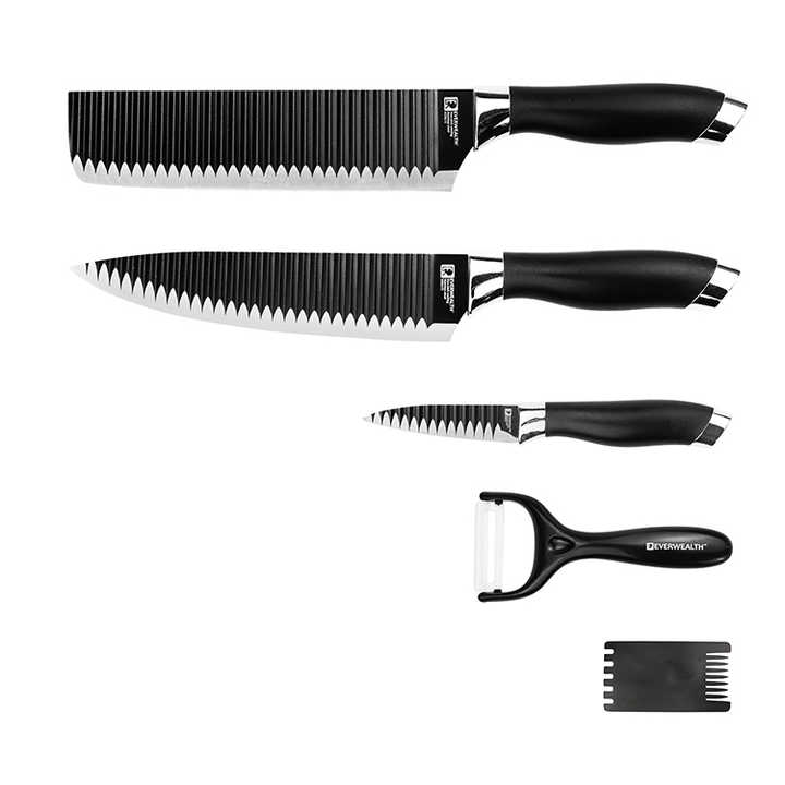 Buah Kemasan Kotak Hadiah Royalty Line Pisau Set Buah Set Pisau Dapur  Lapisan Anti Lengket Baja Tahan Karat