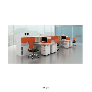 Văn phòng hiện đại bằng gỗ tủ modular đồ nội thất tiêu chuẩn 4 ghế cabin điều hành máy trạm nhân viên máy tính bàn làm việc bảng - Product Image 4