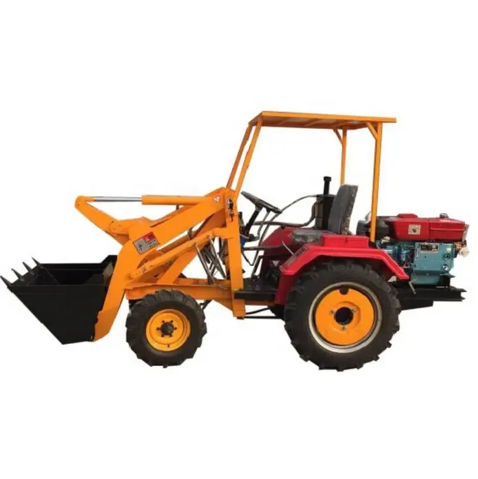 Agricultural tractor modification carrier with bucket tray fork tractor front loader
