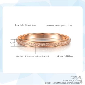 Cheap Wholesale Simple <strong>Fashion</strong> <strong>Jewellery</strong> Thin 18k Gold Plated Stainless Steel Ring for Woman Wed Ring R823 R824 - Product Image 6