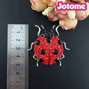 JOTOME women's red crystal rhinestone <strong>ladybug</strong> brooch brooch <strong>pin</strong> invitation cards decoration/ christmas brooch - Product Image 5