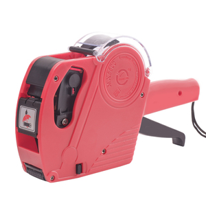 Livhil MX-5500 Price Tag Gun With 8 Digits, 5000 Labels, 3 Ink Refill, Red