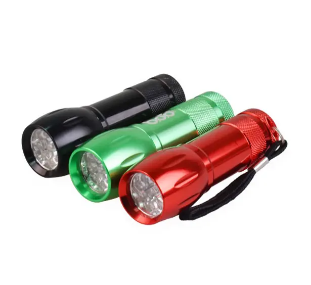 Tiny 9 LED Portable cheap Aluminum Alloy Torch Light Led Flashlight
