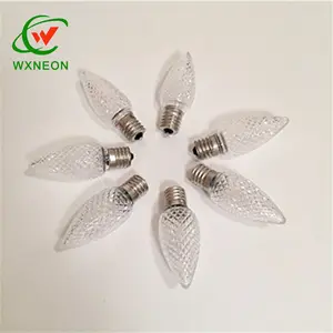 Warm White 0.8w SMD C9 LED Christmas Light Replacement Faceted Holiday Bulbs